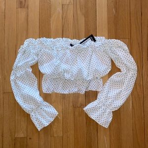 Nasty Gal Long Sleeve Crop Top
